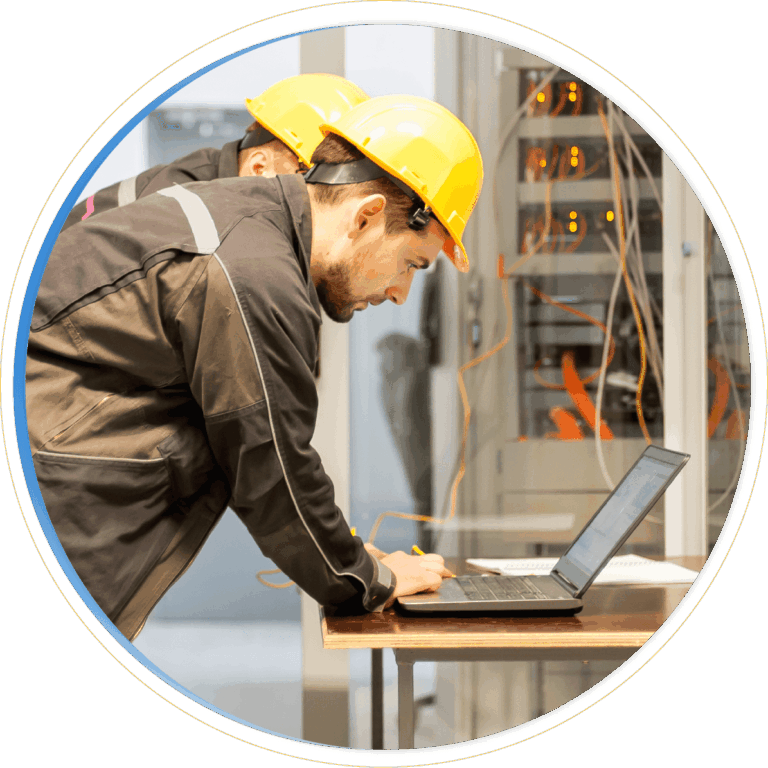 A technician watches project service automation field service videos on D365 field.