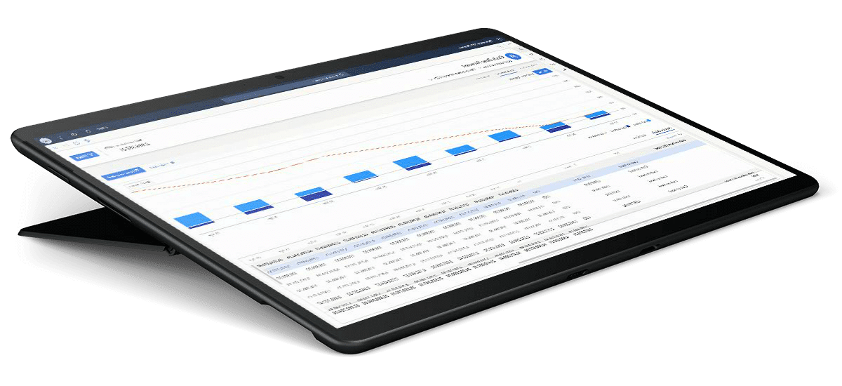 Dynamics 365 finance and operations (formerly dynamics ax) on a tablet with office 365.