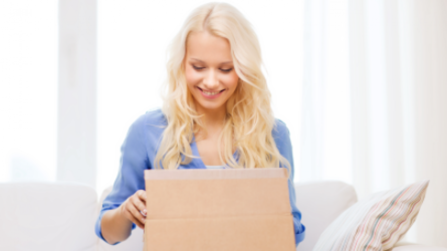 customer receiving a package