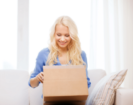 customer receiving a package