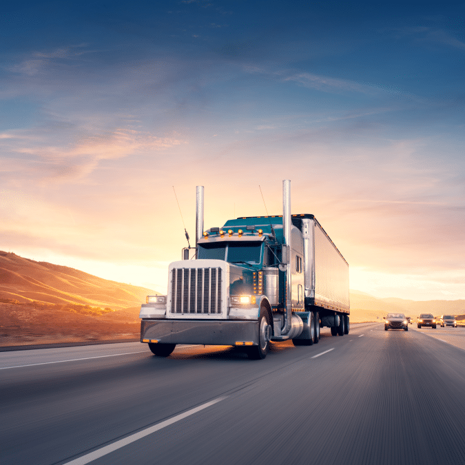 A transport happening on schedule thanks to a third-party logistics provider (3PL).