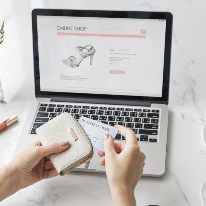 retail shopping solutions on a laptop