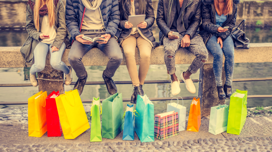 retail shoppers on mobile devices