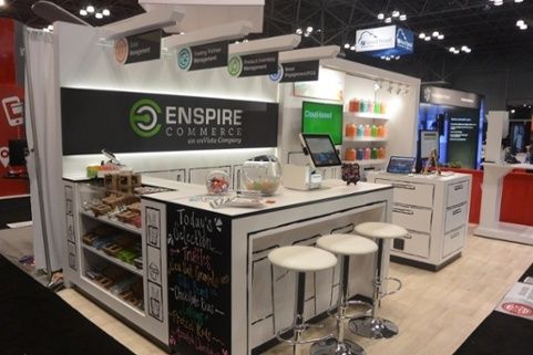 Enspire commerce booth at the NRF
