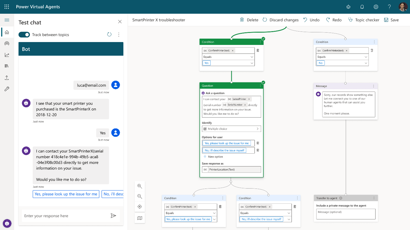 power virtual agents chat uses trigger phrases to improve microsoft products in the microsoft dataverse