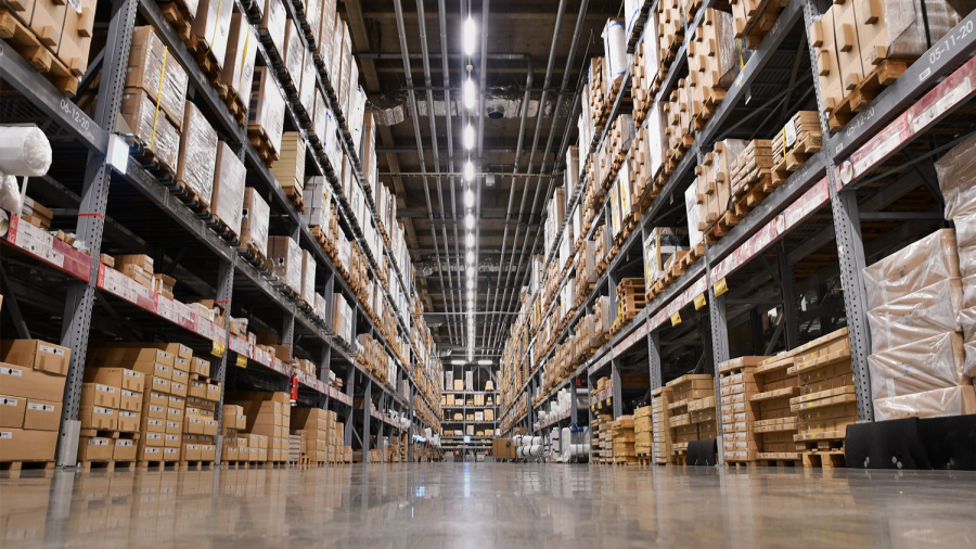 A photo from a distribution centre capacity analysis report from a distribution consulting firm..