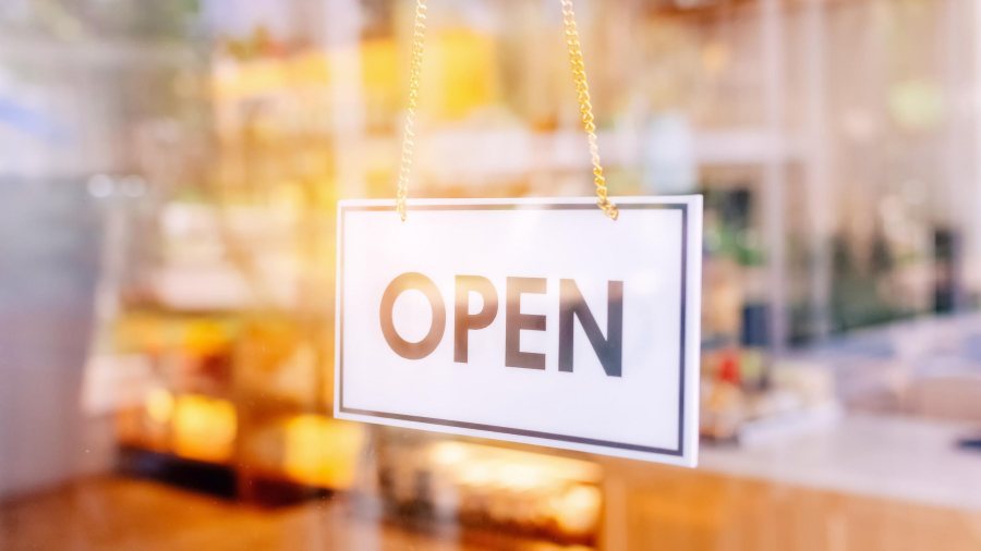 an open sign