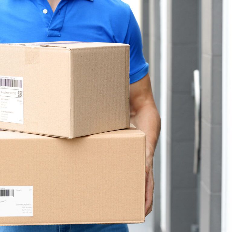 Packages being delivered