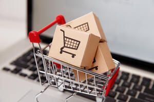 Packages in a shopping cart