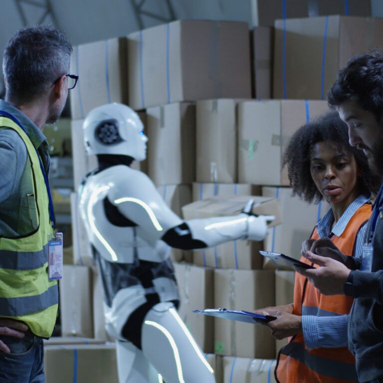 A robot doing work for employees