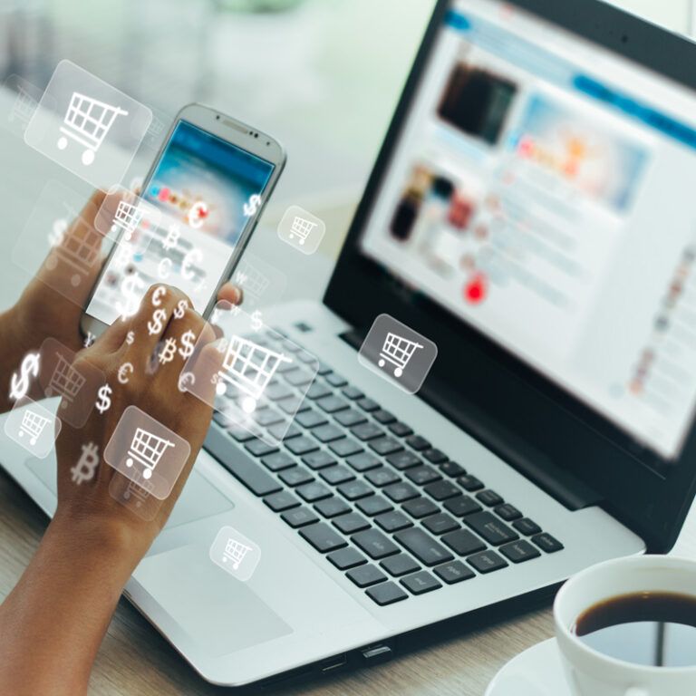 network of phone and computer