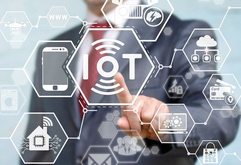 IOT background with grids