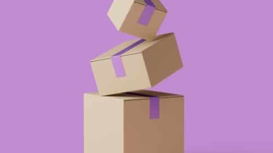 Closed,Delivery,Boxes,On,Top,Of,Each,Other,3d,Render