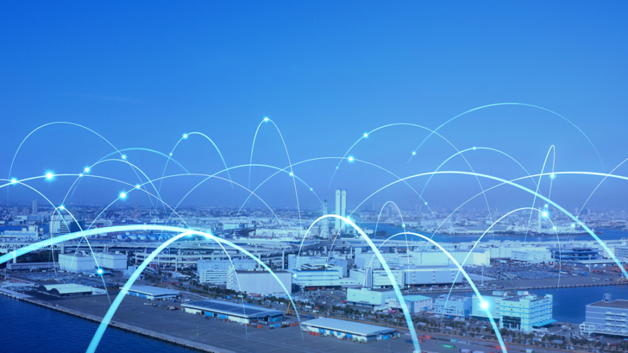 Industrial,Technology,Concept.,Communication,Network.,Industry,4.0.,Factory,Automation.