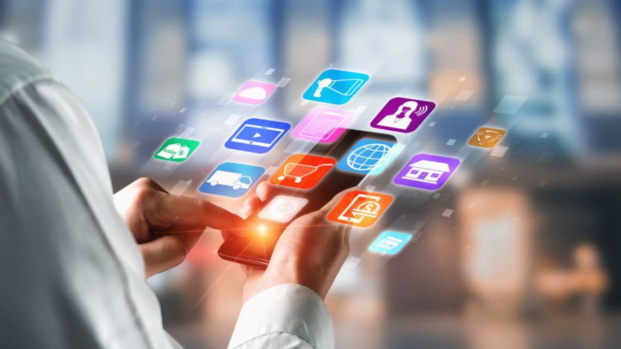 Omni,Channel,Technology,Of,Online,Retail,Business.,Multichannel,Marketing,On