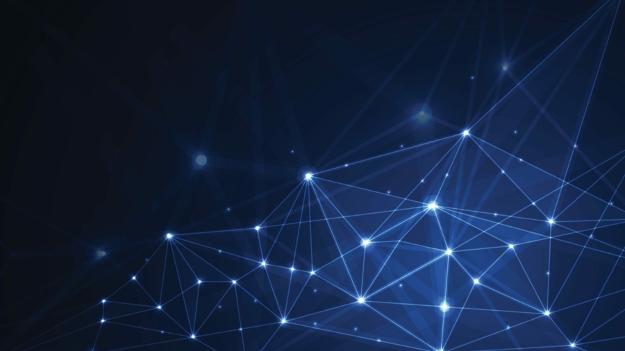 Connected,Polygons,Plexus,Vector,Background,,Digital,Data,Visualization.,Vector,Illustration