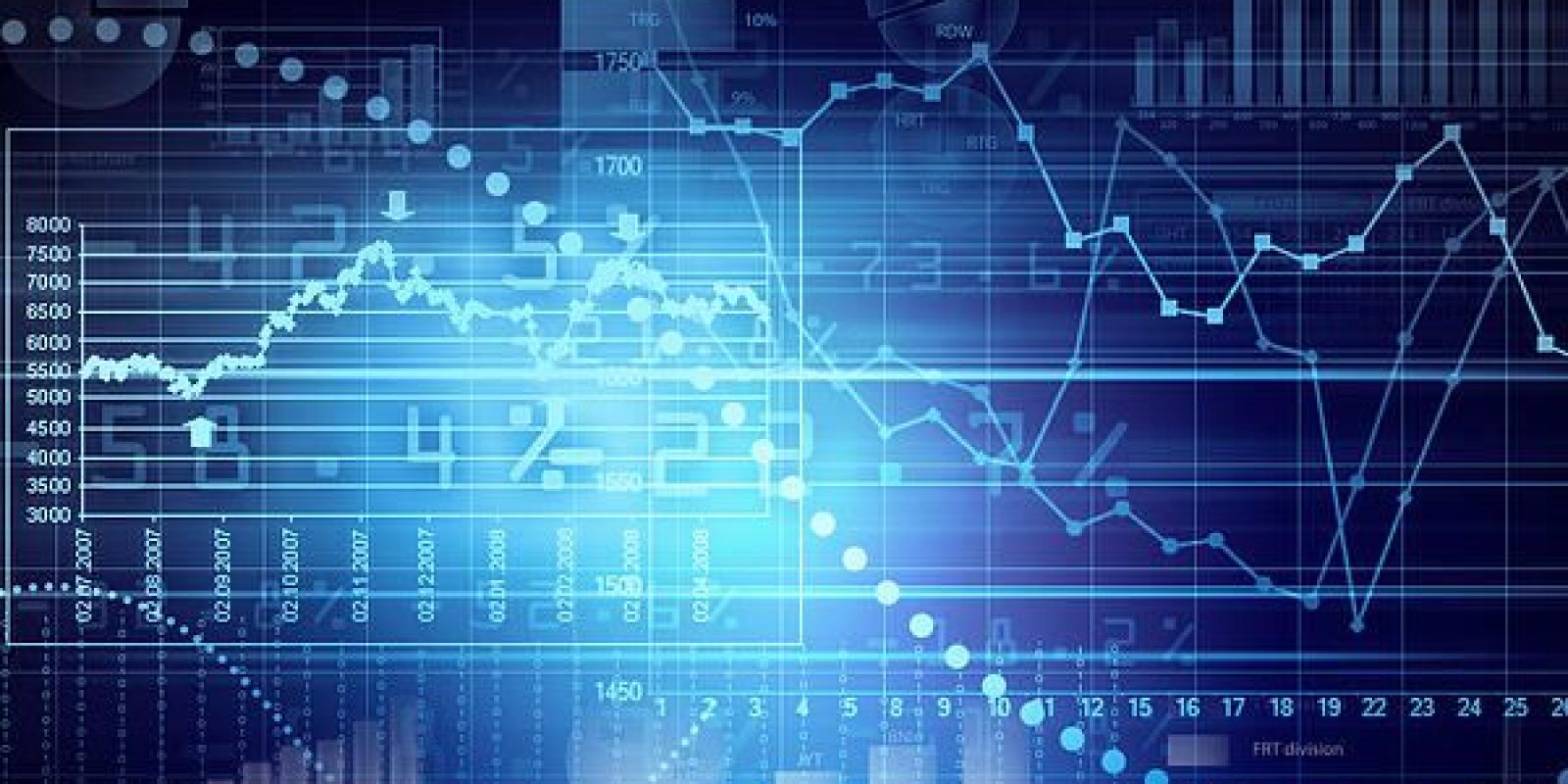 Abstract high tech background with graphs and diagrams
