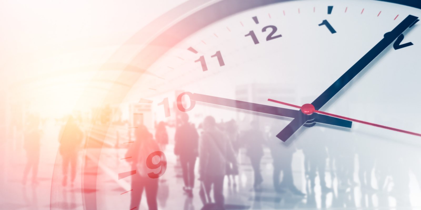 Business,Times,Concept,People,Walking,Overlay,With,Time,Clock