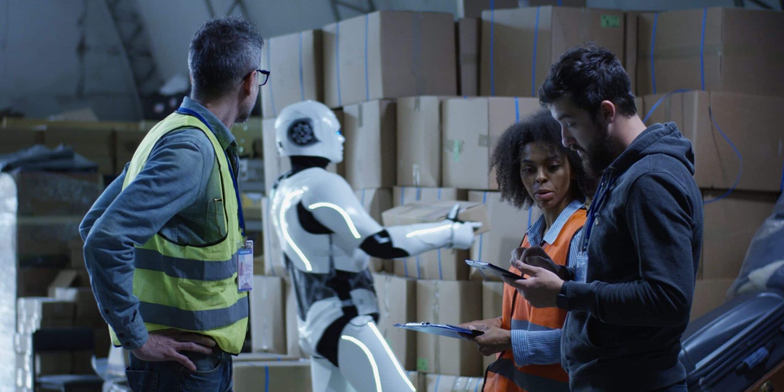 A robot doing work for employees