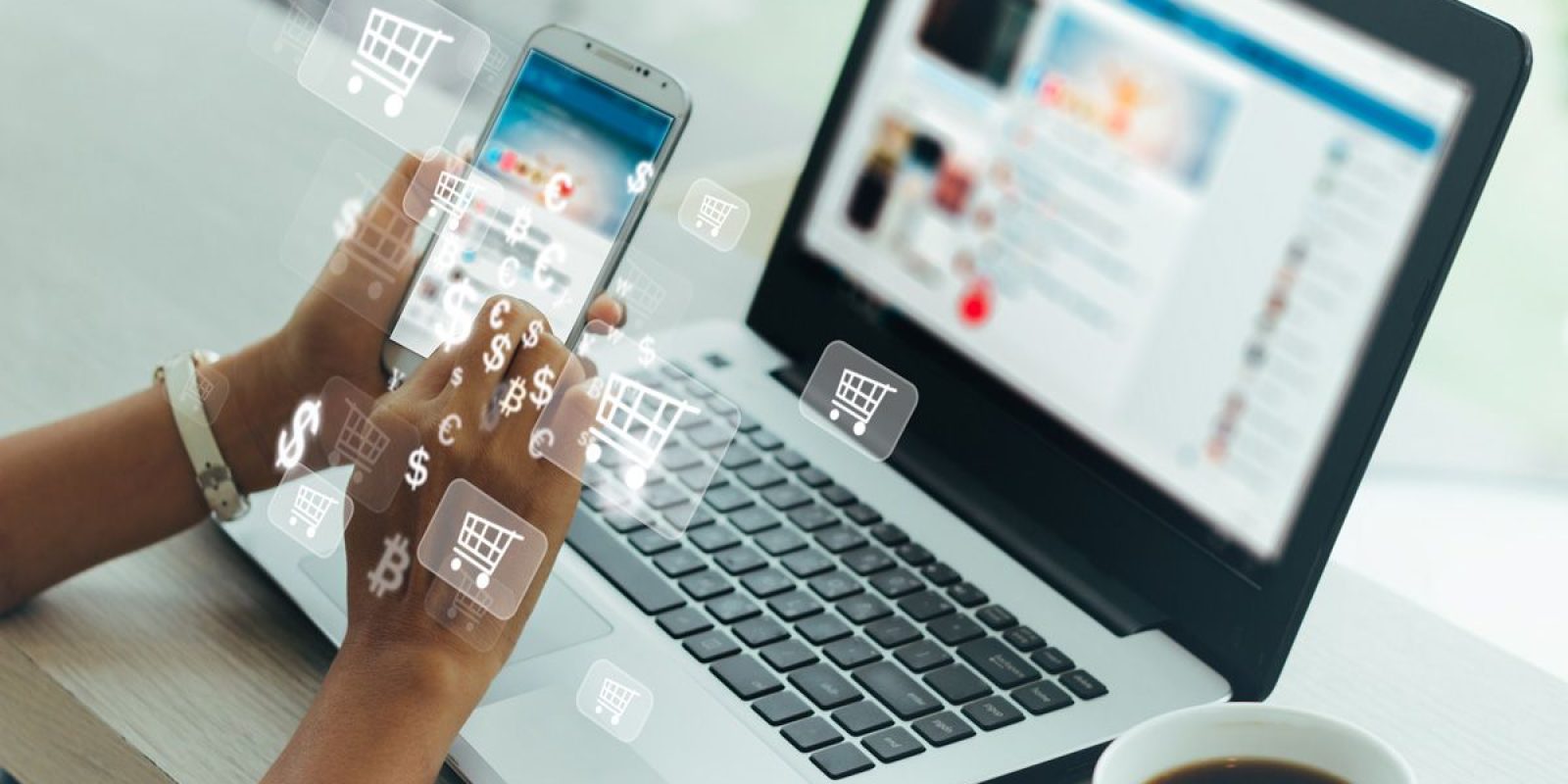 network of phone and computer