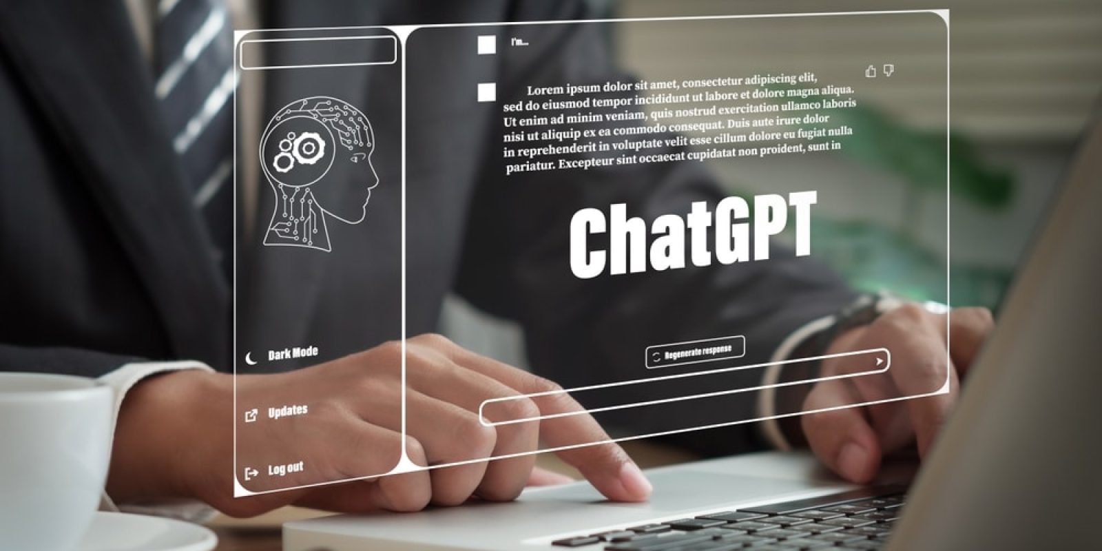 Chatgpt,Chat,With,Ai,Or,Artificial,Intelligence.,Young,Businessman,Chatting