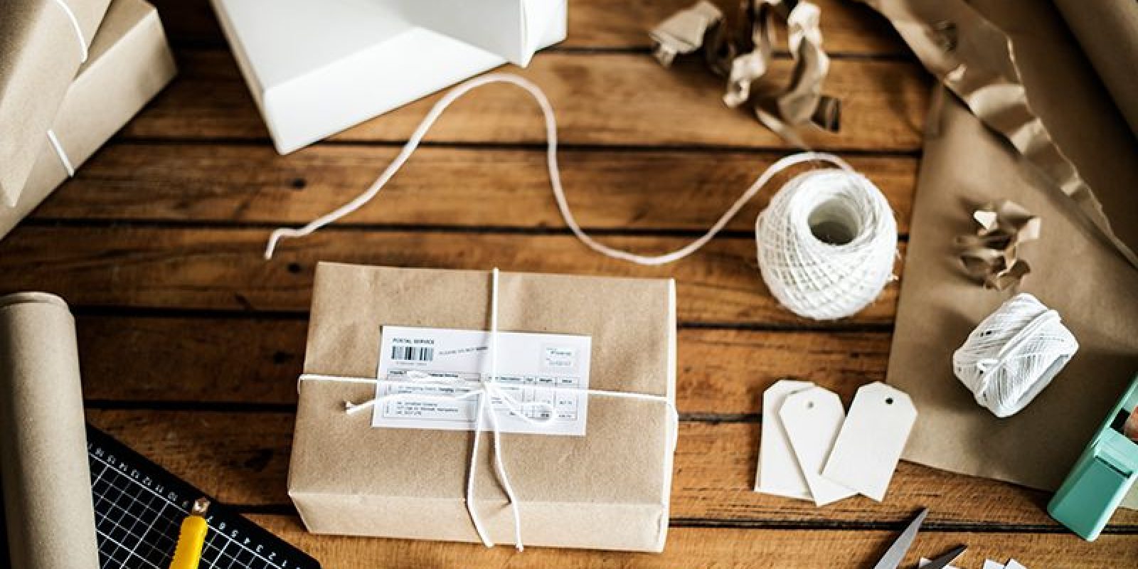 Subscription box being packaged