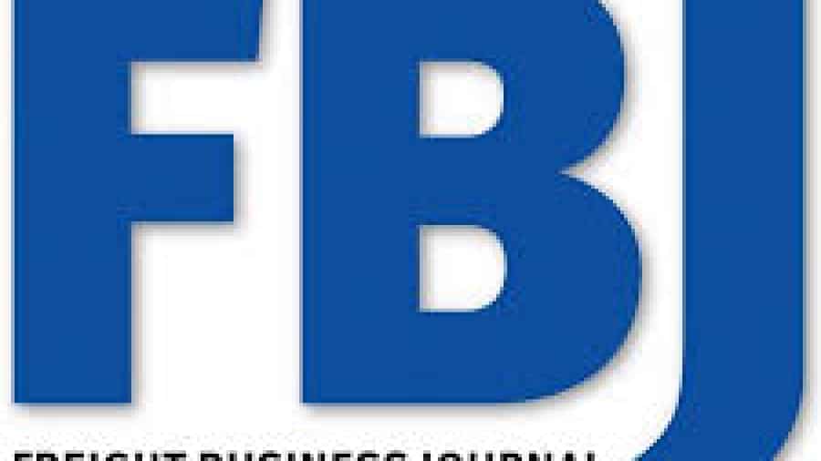 Logo for Freight Business Journal featuring large blue initials FBJ with the full name written in smaller black letters underneath. The background is white.