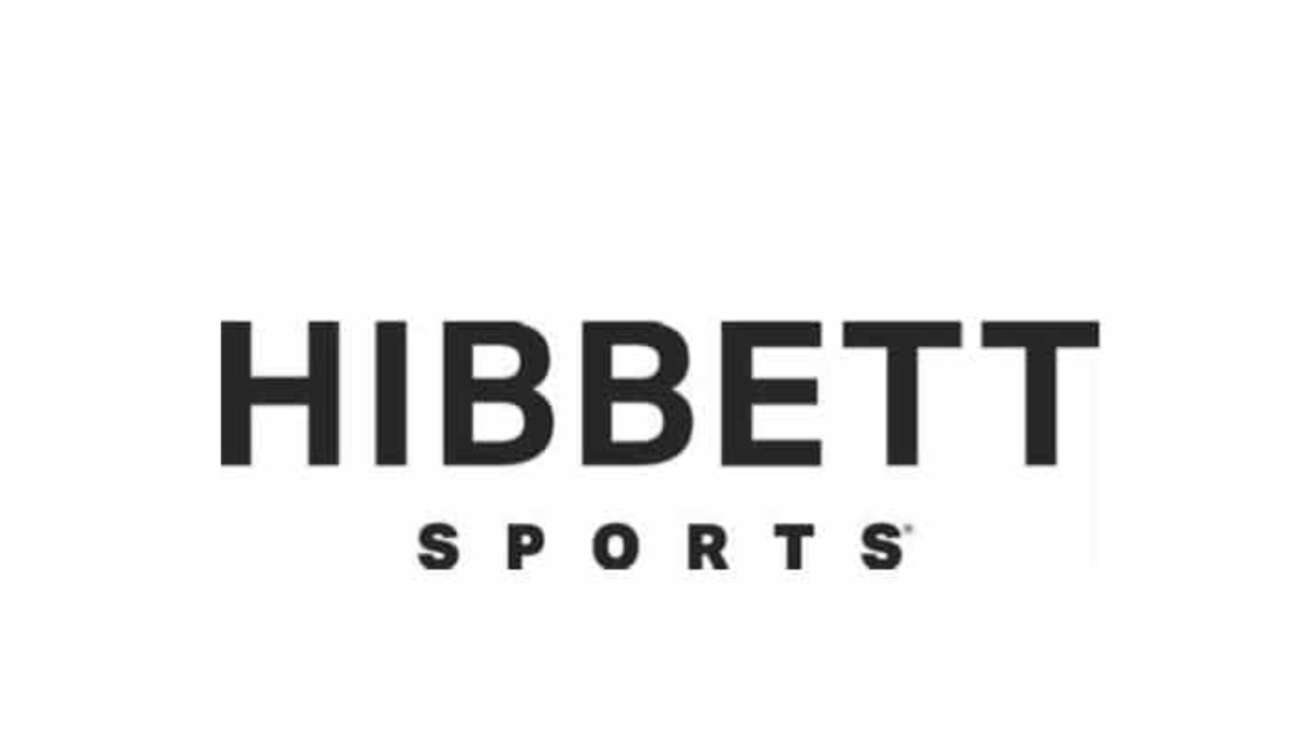 Black text logo on a white background reading HIBBETT SPORTS with HIBBETT in bold uppercase letters above the word SPORTS in smaller spaced-out letters.