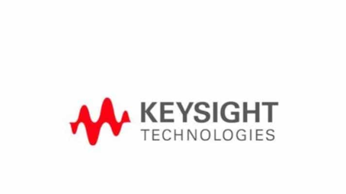 Keysight Technologies logo featuring a red waveform graphic on the left and the words KEYSIGHT TECHNOLOGIES in gray, bold text on the right, against a white background.