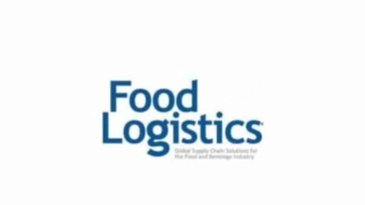 Blue text logo that reads “Food Logistics,” with smaller text below stating “Global Supply Chain Solutions for the Food and Beverage Industry,” on a white background.
