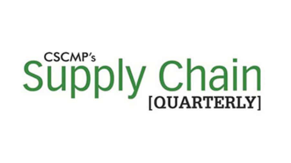 Logo for CSCMPs Supply Chain Quarterly. The words CSCMPs Supply Chain are in green, with [QUARTERLY] in black, bold, and capitalized text below and to the right, on a white background.