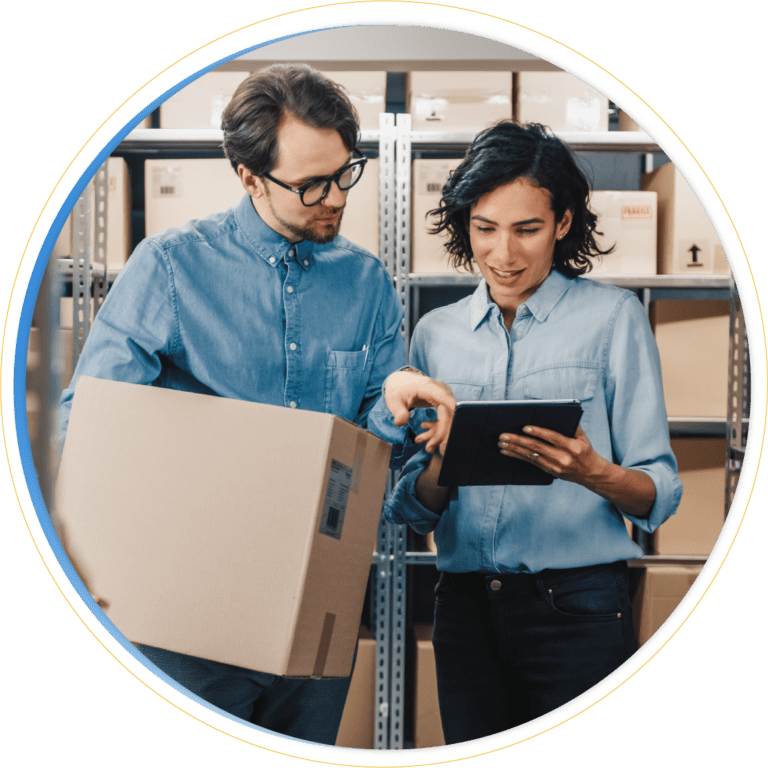 A materials management consultant works on inventory cost reduction.