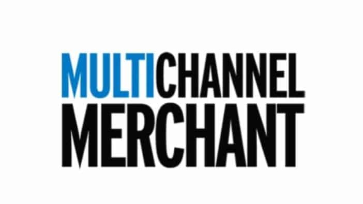 The image features the words MULTICHANNEL MERCHANT in bold uppercase letters, with MULTI in blue and CHANNEL MERCHANT in black, on a white background.