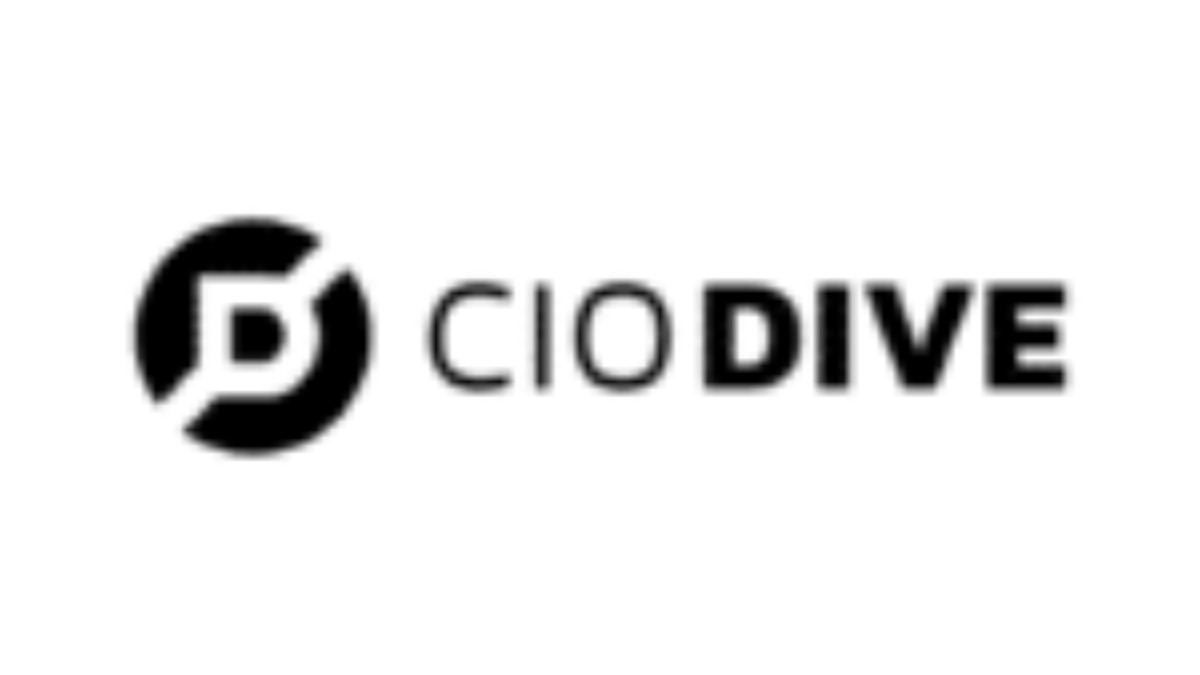 CIO Dive logo featuring a stylized C and D icon to the left of the text CIO DIVE in bold, modern capital letters on a white background.