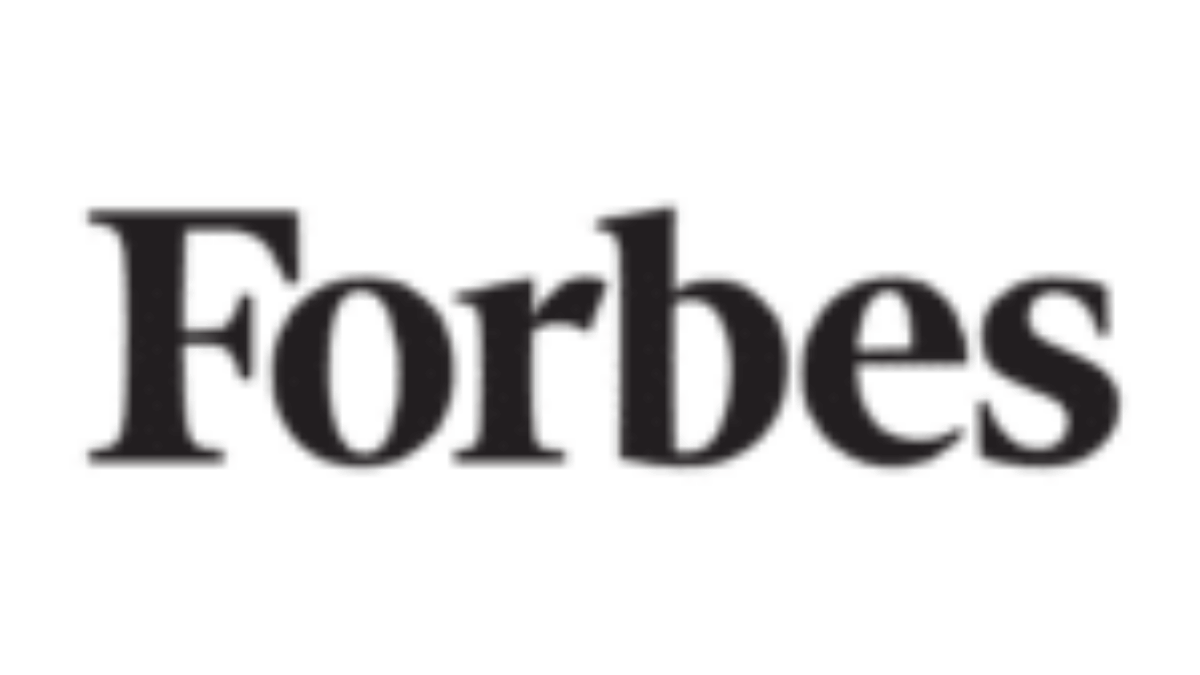 The Forbes logo in bold, black serif font on a white background.