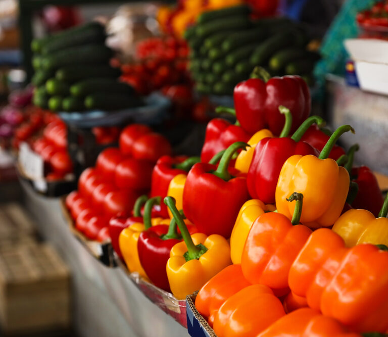 Grocery store with fresh vegetables