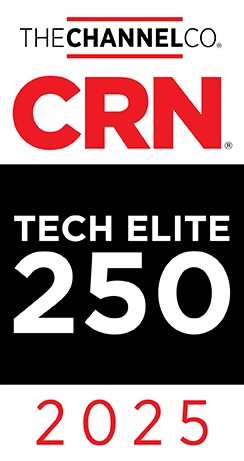Badge with text: The Channel Co. CRN Tech Elite 250 2025, indicating a recognition or award for technology excellence in 2025.