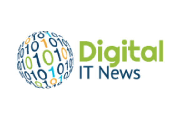 A logo with a globe made of blue, green, and orange binary numbers 0 and 1—hinting at Microsoft Copilot innovation—next to the words Digital IT News in green and blue text on a white background.