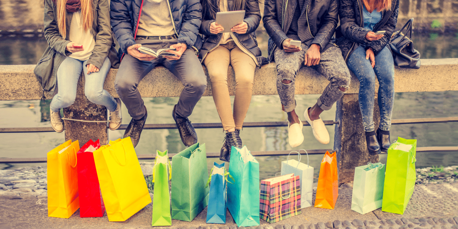 retail shoppers on mobile devices