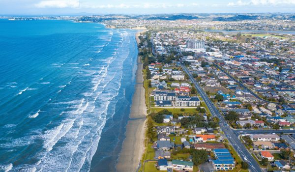 Aerial,View,From,The,Beach,,Green,Trees,And,Cliff,Of