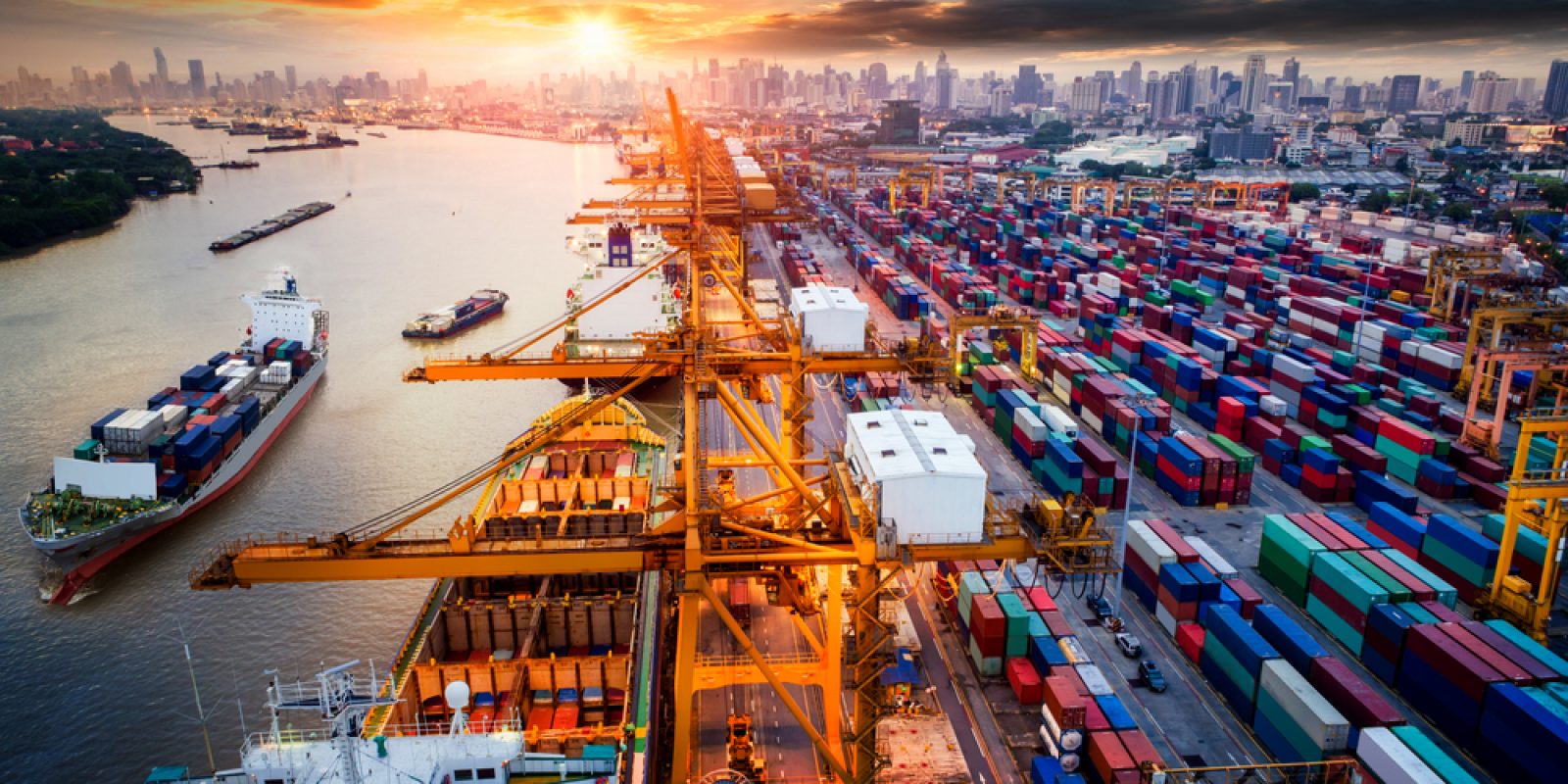 Logistics,And,Transportation,Of,Container,Cargo,Ship,And,Cargo,Plane